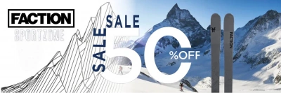 Знижки -50% на гірскі лижі Faction 2022 