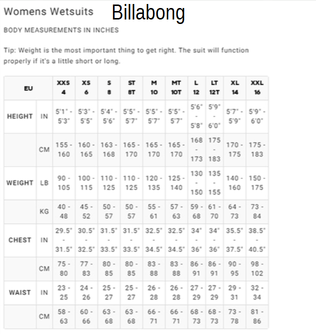 Billabong Wetsuit Woman